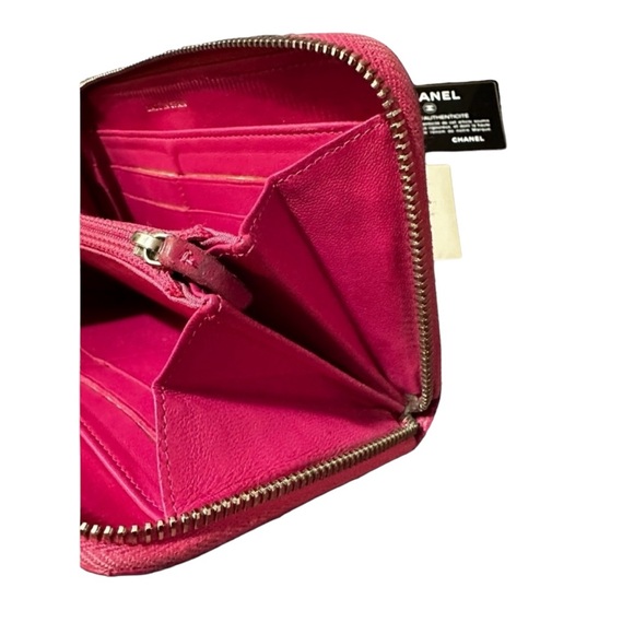 CHANEL Calfskin Matelasse CoCo Zip Around Wallet W/ COA - Picture 9 of 16